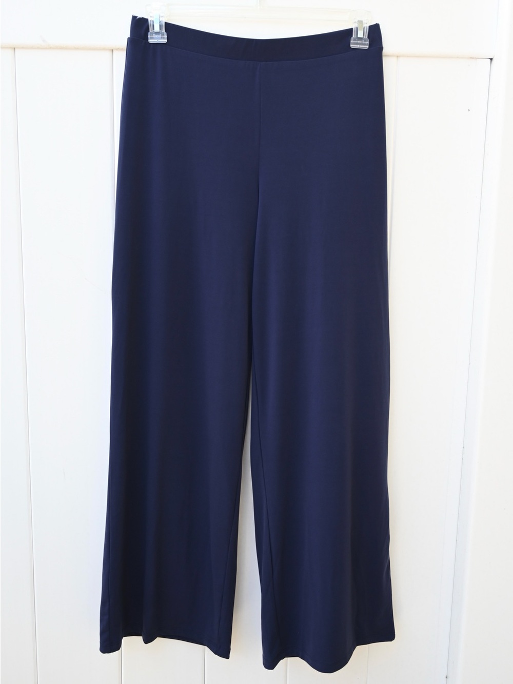 Chico's Travelers Navy Wide-Leg Pull-On Pants